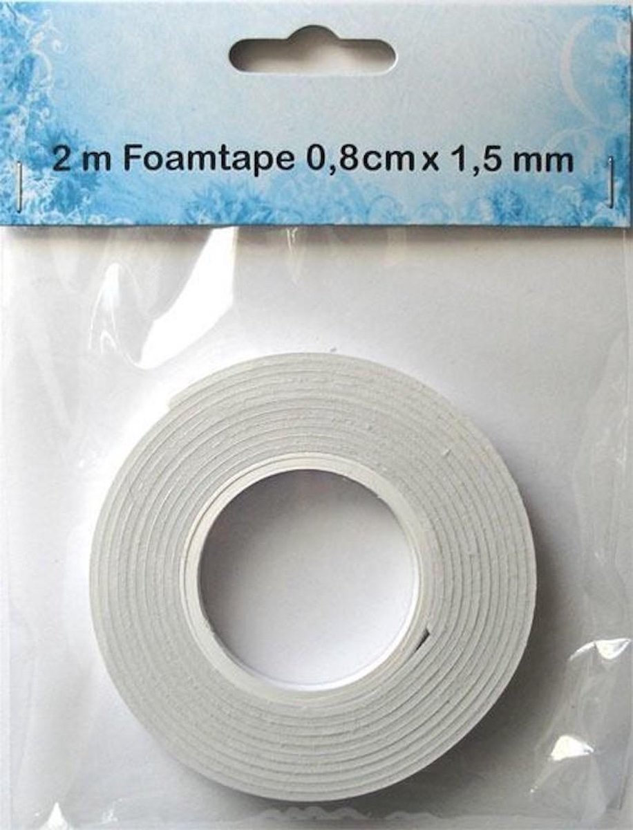 Nellie Snellen 9.03.11.014 foamtape voor 3D - 2 m. tape van 0,8 x 1,5 mm - 1 rol